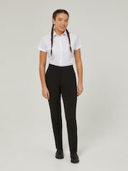 Trutex Longer Length Straight Leg Twin Pocket Girls Black School Trousers - Image 3 of 5