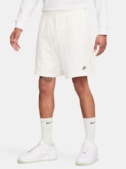 Nike White Club Knit 100% Cotton Shorts - Image 1 of 12