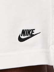 Nike White Club Knit 100% Cotton Shorts - Image 10 of 12
