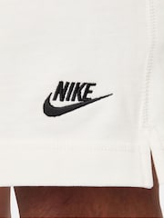 Nike White Club Knit 100% Cotton Shorts - Image 5 of 12