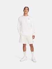 Nike White Club Knit 100% Cotton Shorts - Image 6 of 12