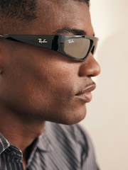 Ray-Ban Izaz Rb4432 Irregular Black Sunglasses - Image 2 of 9