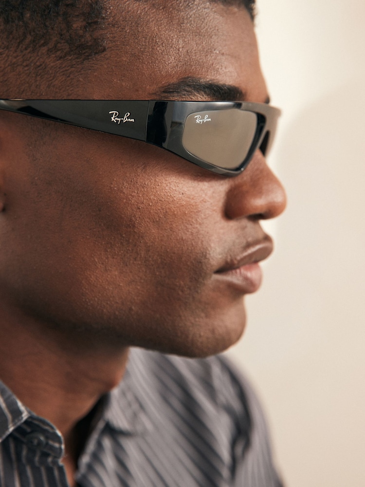 Ray-Ban Izaz Rb4432 Irregular Black Sunglasses - Image 2 of 9