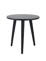 Pacific Satin Black Chelmsford Pine Wood Round Side Table - Image 2 of 3
