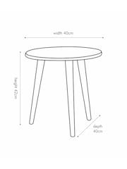 Pacific Satin Black Chelmsford Pine Wood Round Side Table - Image 3 of 3