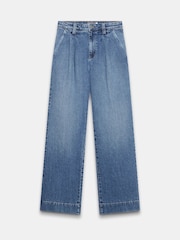 Mint Velvet Blue Pleat Front Wide Jeans - Image 7 of 9