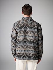 Grey Borg Lined Pattern Shacket - Image 3 of 10