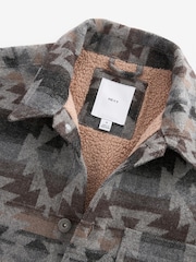 Grey Borg Lined Pattern Shacket - Image 7 of 10