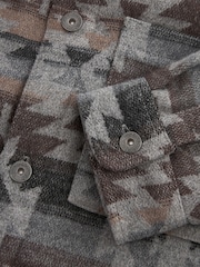 Grey Borg Lined Pattern Shacket - Image 8 of 10