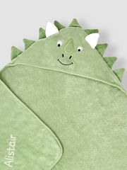 JoJo Maman Bébé Green Dino Personalised Character Hooded Towel - Image 4 of 7