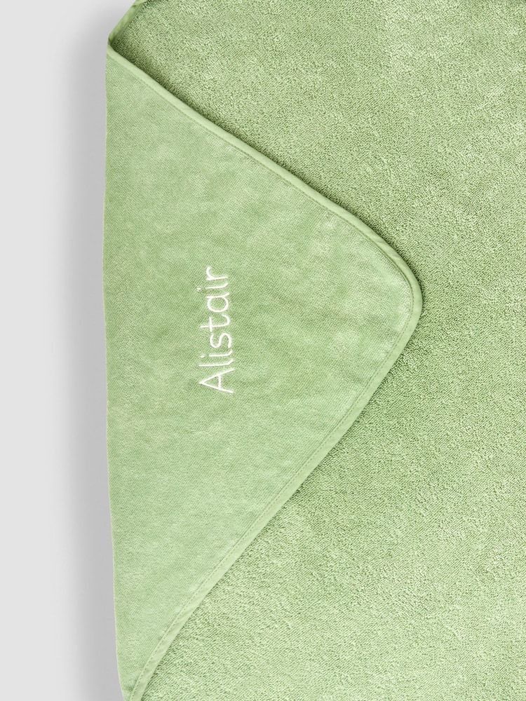 JoJo Maman Bébé Green Dino Personalised Character Hooded Towel - Image 6 of 6
