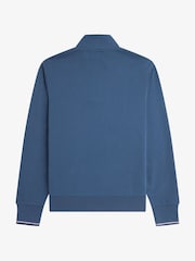Синий - Fred Perry Quarter Zip Sweatshirt - Image 5 of 5