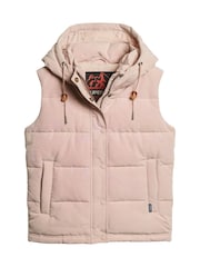 Superdry Pink Everest Hooded Puffer Gilet - Image 8 of 8