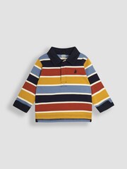 JoJo Maman Bébé Multi Stripe Rugby Shirt - Image 1 of 3