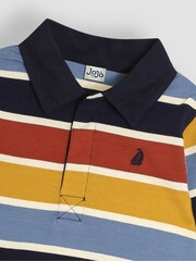 JoJo Maman Bébé Multi Stripe Rugby Shirt - Image 3 of 3