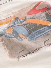Ecru White McLaren Licensed Short Sleeve 100% Cotton T-Shirt (3-16yrs) - Image 2 of 3