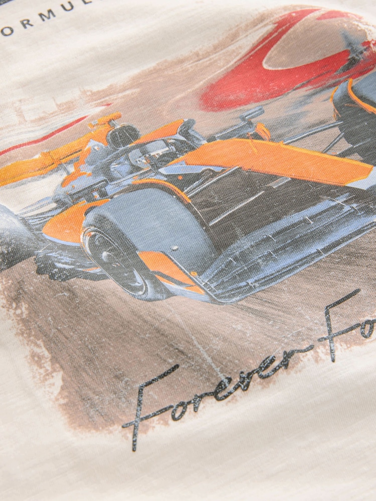 Ecru White McLaren Licensed Short Sleeve 100% Cotton T-Shirt (3-16yrs) - Image 2 of 3