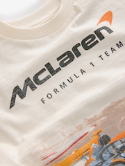 Ecru White McLaren Licensed Short Sleeve 100% Cotton T-Shirt (3-16yrs) - Image 3 of 3