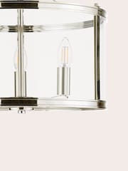 Laura Ashley Chrome Harrington 3 Light Semi-Flush Ceiling Light - Image 4 of 5