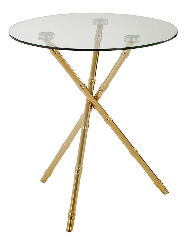 Interiors by Premier Gold Clear Kensington Townhouse Knop Leg Side Table - Image 2 of 4 Interiors by Premier Gold Clear Kensington Townhouse Knop Leg Side Table - Image 2 of 4