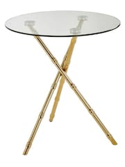 Interiors by Premier Gold Clear Kensington Townhouse Knop Leg Side Table - Image 4 of 4