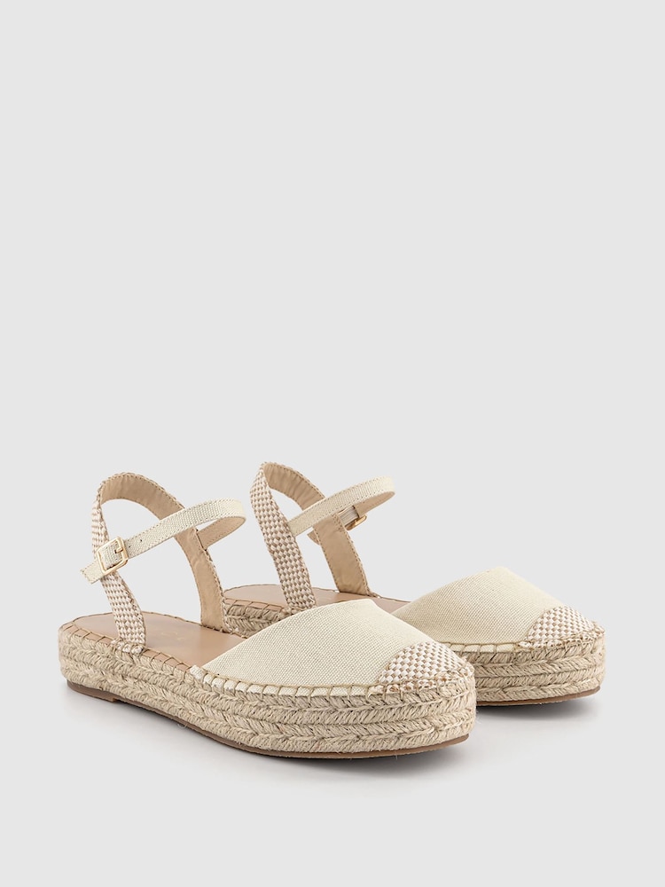 Office Natural Sadie Closed Toe Flatform Espadrille Shoes - Image 2 of 3