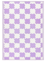 Furn Lilac Check Indoor Outdoor Rug - Image 3 of 5
