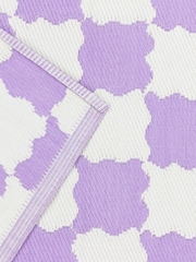 Furn Lilac Check Indoor Outdoor Rug - Image 4 of 5