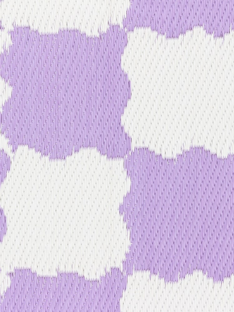 Furn Lilac Check Indoor Outdoor Rug - Image 5 of 5