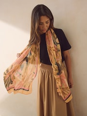 Tropical Palm Lightweight Scarf - Image 2 of 6