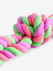 Multi Bright Double Knot Rope Pet Toy - Image 2 of 2