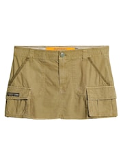 Superdry Green 100% Cotton Utility Parachute Skirt - Image 5 of 7