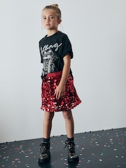 Red Sequin Skirt (3-16yrs) - Image 2 of 7
