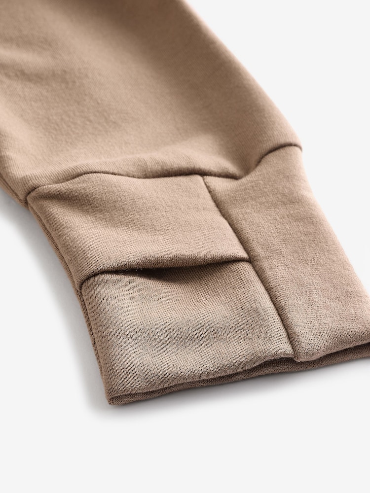 Mink Brown Active Cowl Neck Sweat Top - Image 8 of 9