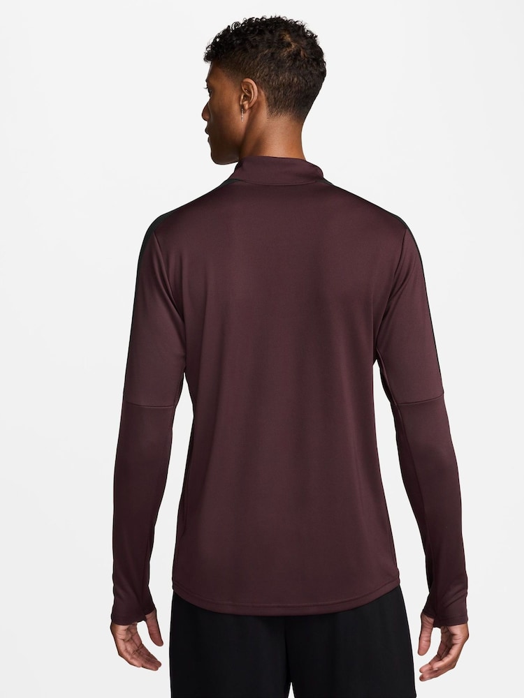 Nike Burgundy Crush Dri-FIT Academy Quarter Zip Training Drill Top - Image 2 of 3