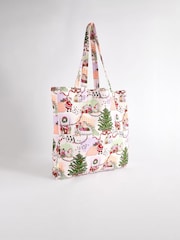 Cath Kidston Christmas House Large Book 100% Cotton Bag - Image 3 of 6