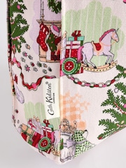 Cath Kidston Christmas House Large Book 100% Cotton Bag - Image 4 of 6