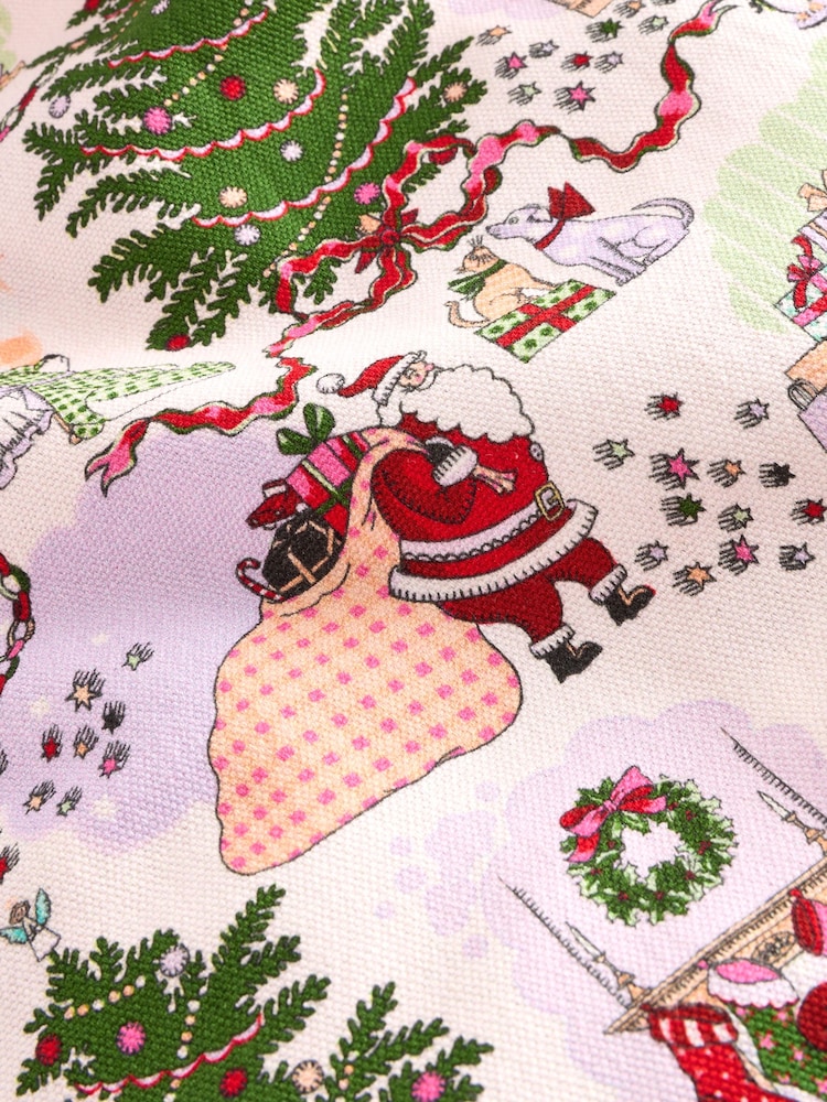 Cath Kidston Christmas House Large Book 100% Cotton Bag - Image 6 of 6