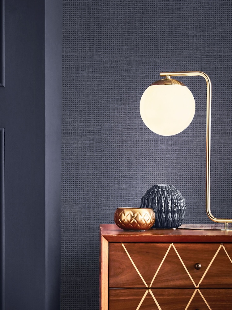 Graham & Brown Denim Rustic Weft 10M Wallpaper - Image 1 of 4 Graham & Brown Denim Rustic Weft 10M Wallpaper - Image 1 of 4