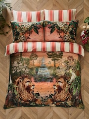 Joe Browns Orange 100% Cotton Regal Lion Reversible Bed Set - Image 1 of 6