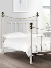 Julian Bowen Stone White Victoria Metal Bed - Image 1 of 2