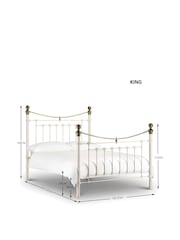 Julian Bowen Stone White Victoria Metal Bed - Image 4 of 9