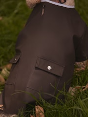 Chocolate Brown Rubber Dog Coat - Image 3 of 10