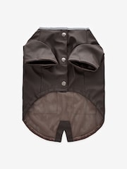 Chocolate Brown Rubber Dog Coat - Image 6 of 10