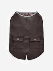 Chocolate Brown Rubber Dog Coat - Image 7 of 10