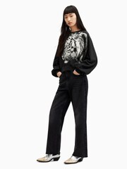 AllSaints Black 100% Cotton Tigress Cygni Sweatshirt - Image 3 of 6