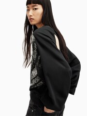 AllSaints Black 100% Cotton Tigress Cygni Sweatshirt - Image 5 of 6