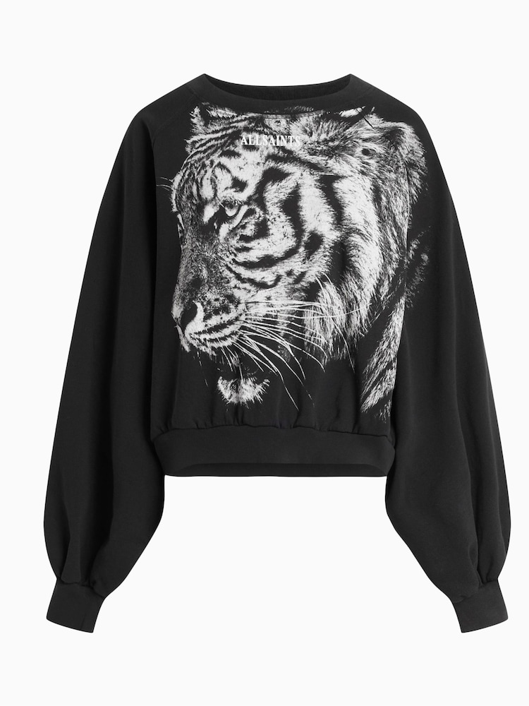 AllSaints Black 100% Cotton Tigress Cygni Sweatshirt - Image 6 of 6 AllSaints Black 100% Cotton Tigress Cygni Sweatshirt - Image 6 of 6