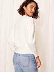 Friends Like These Cream Long Sleeve Crew Neck Slogan Jumper - Image 4 of 4