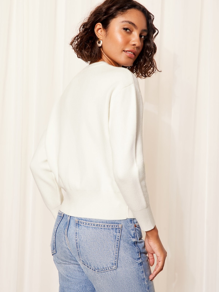 Friends Like These Cream Long Sleeve Crew Neck Slogan Jumper - Image 4 of 4